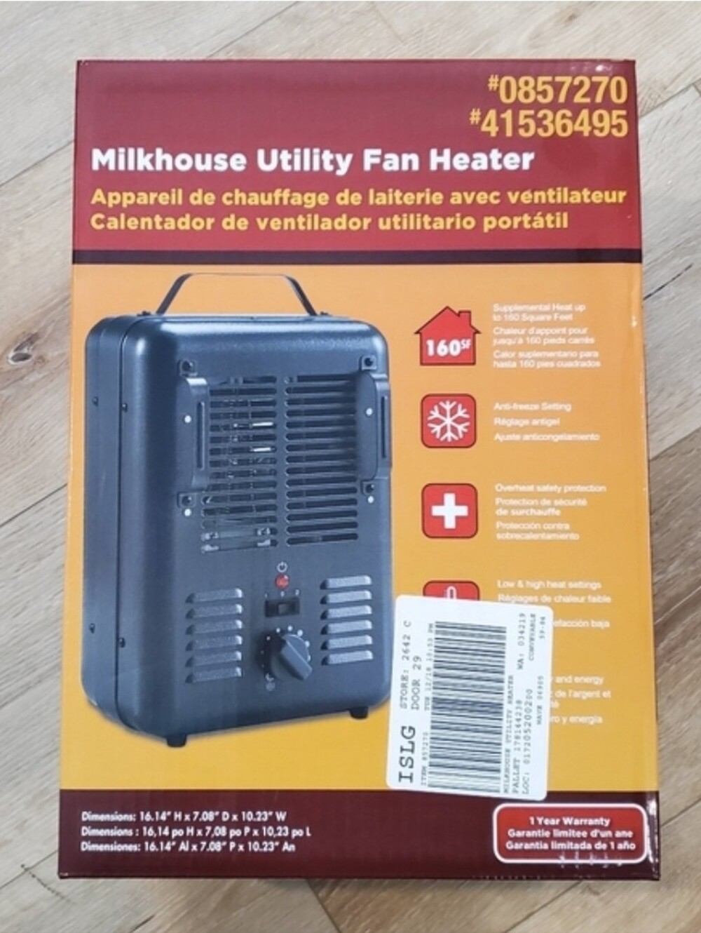 NEW Milkhouse Utility Fan Heater
